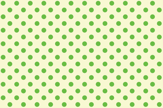 Green colour polka dots pattern over Lt Goldenrod Yello colour useful as a background.