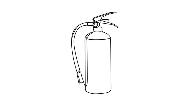 Fire extinguisher illustration on white background.