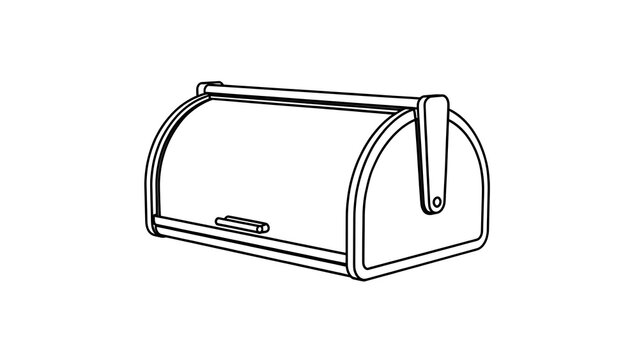 Classic mailbox illustration on white background.