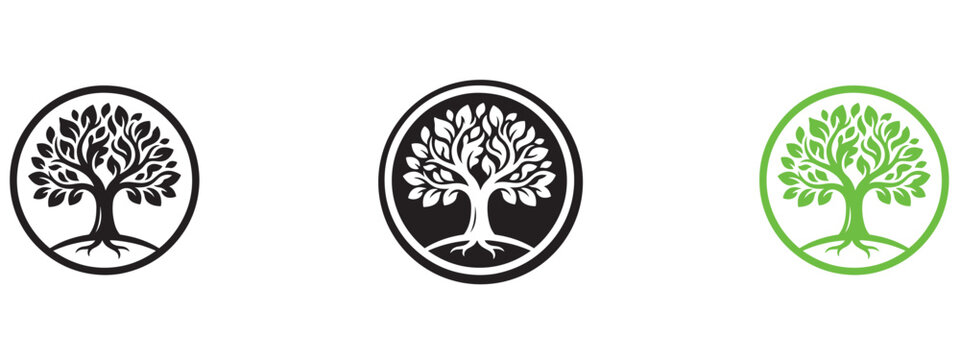 Brain tree illustration with growth concept. Creative mind map design for innovation and ideas. Abstract mental health symbol for psychology and ed...