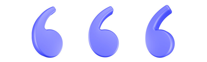 Obraz premium quotes icon 3d rendering