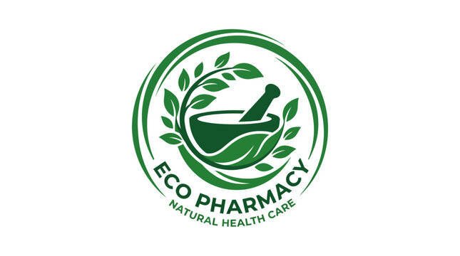 Eco pharmacy natural health care logo.