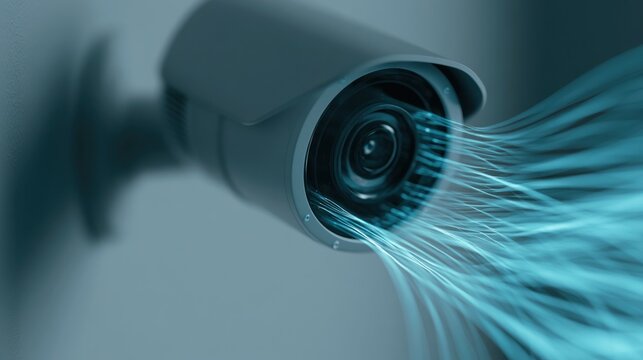 Security camera capturing digital data streams