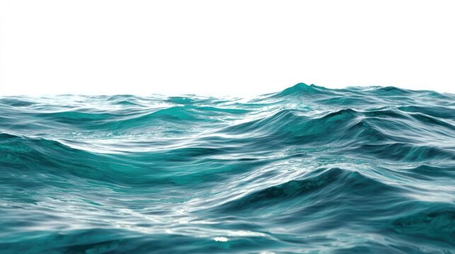 Ocean waves turquoise water bright sunny day