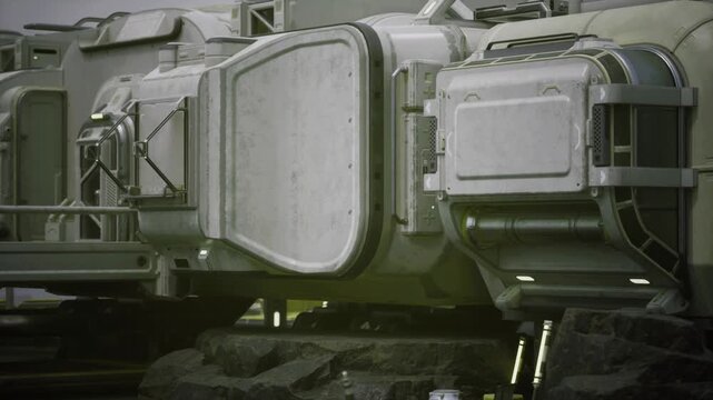 Inspection scenario featuring manual service access. Manual inspection scenario with open access panel showing tools and connection points clearly