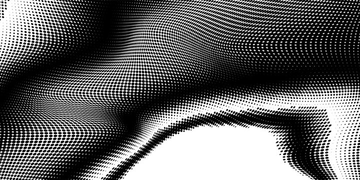 Point wave noise texture. Abstract dot background. Technological cyberspace background.