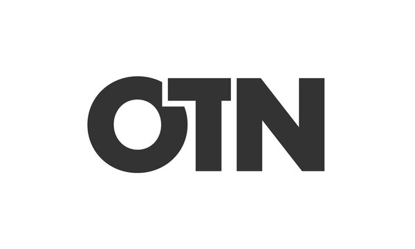 OTN logo design template with strong and modern bold text. Initial based vector logotype featuring simple and minimal typography. Trendy company identity.