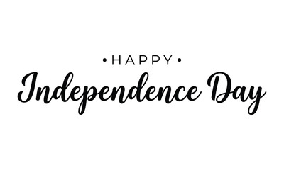 Happy independence day typography design elegant calligraphy greeting © MDMunim