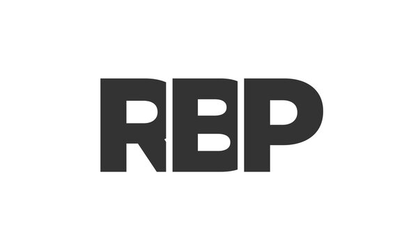 RBP logo design template with strong and modern bold text. Initial based vector logotype featuring simple and minimal typography. Trendy company identity.