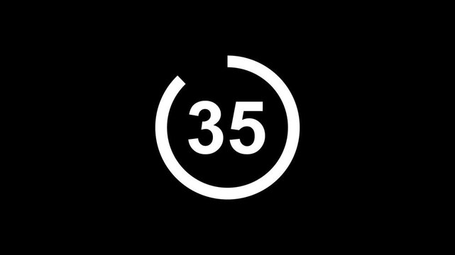 40 seconds circle countdown timer animation from 40 to 0 countdown with alpha channel, 40 seconds countdown timer with alpha channel , circle countdown animation for special deal Promotions countdown