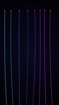 observing colorful light lines shimmering across a dark sky