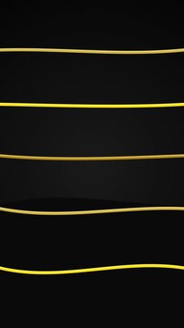 Abstract Wave Lines Shimmering across Dark Background In Motion