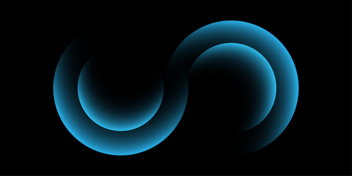 Abstract posters gradient blue infinity loop design. Vector illustration.
