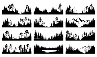 Fototapeta premium set of vector silhouettes