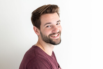 Fototapeta premium Smiling man with casual style.