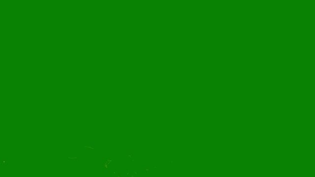 Magical golden stardust particle corner frame animation with lens flare effect on green screen for professional video compositing and design
