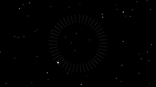 Night starry skies with twinkling and blinking stars seamless loop. Abstract dark 3D animation with glowing stars or particles. Seamless looping video of a beautiful aurora light on starry sky. 4k