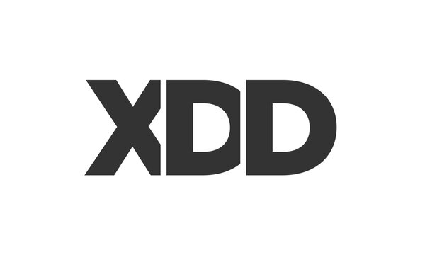 XDD logo design template with strong and modern bold text. Initial based vector logotype featuring simple and minimal typography. Trendy company identity.