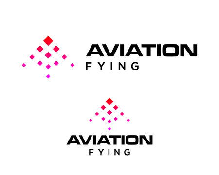 A geometric letter A monogram logo for the aviation industry.