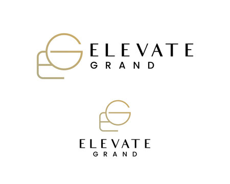 A luxurious EG monogram logo for a beauty and fashion company.

