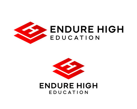 Monogram logo featuring the letters EH and an academic graduation cap.