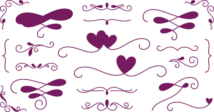 Bohemian Tribal Vector Element Set with Geometric Pattern Hearts, Moon, Arrows, and Borders for Flash Tattoo, Stickers, and Aztec Style Graphic Designs