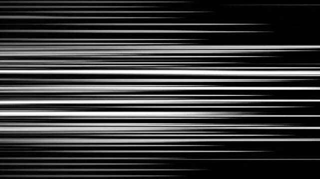 Abstract background featuring horizontal white speed lines on a solid black surface