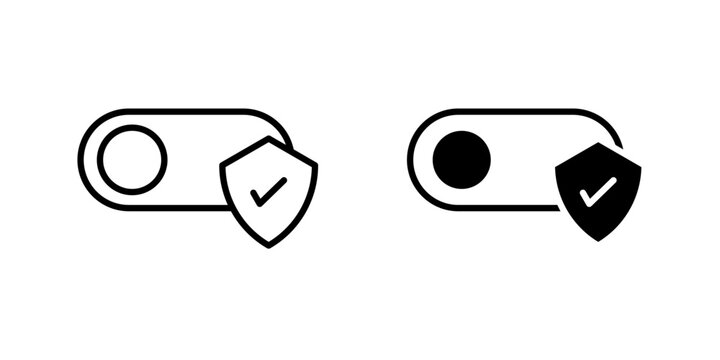 Secure Switch Icon for protected network switching secure connectivity and infrastructure management use in UI UX websites apps nd system Vector illustration with stroke and fill on a white background