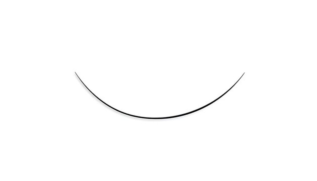   
A minimal black curved line forming a shallow upward arc, smooth and symmetrical, resembling a parabolic curve or lower half of a circle