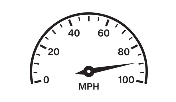 Blank speedometer speed meter icon vector template graphic blank speedometer and speed meter mph needle gauge dial panel dashboard