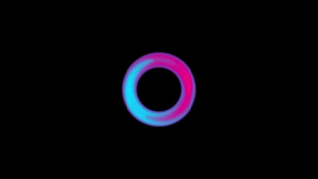 Colorful gradient circle design with pink and blue hues isolated