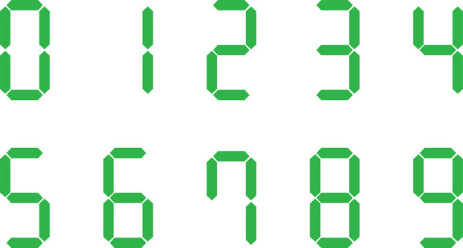 3D digital number elements collection set.