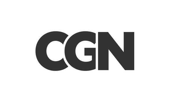 CGN logo design template with strong and modern bold text. Initial based vector logotype featuring simple and minimal typography. Trendy company identity.