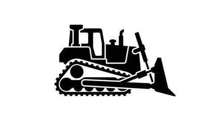 Bulldozer Heavy Construction Equipment Icon © Studio84