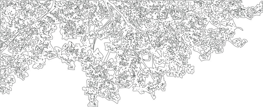 Floral Outline Illustrations tree
