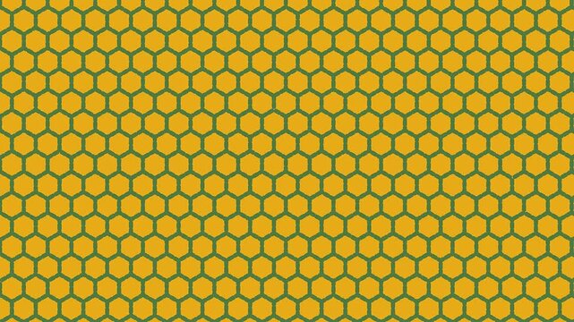 Yellow Honeycomb Hexagon Pattern Abstract Background