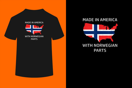 Norway with Norwegian Flag Colors. Men, Women and Kids funny Viking Cat and Doge and raccoon Norway Norwegian