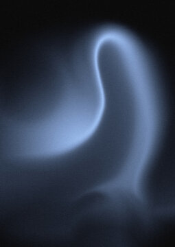 Soft blue light curves flowing through a dark void for minimalist digital background