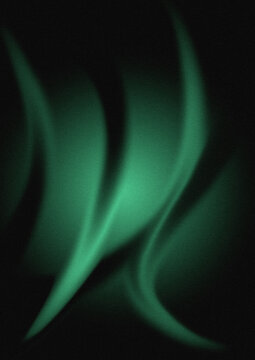 Vibrant green light waves flowing in a dark space for modern abstract backgrounds