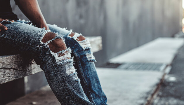Close-Up of Worn Denim Jeans Representing Slow Fashion and Sustainable Clothing
長く履き続けるデニムが伝えるサステナブルな衣類の価値