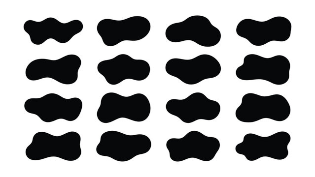 Black blobs on white background