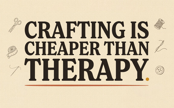 crafting is cheaper than therapy