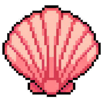 Seashell Pixel Art Icon