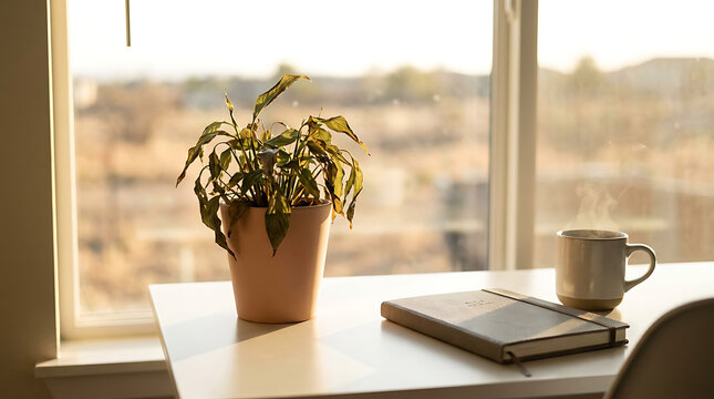 Cozy Morning Desk