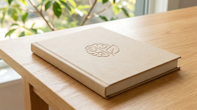 Book on Wooden Table by Window