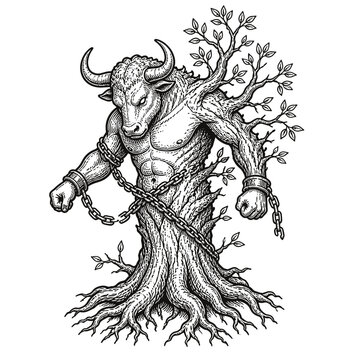 Ancient Tree Demon Bound by Chains.