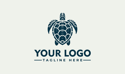 Sea Turtle Marine Life Animal Vector Logo Illustration for Environmental Branding © nuaari