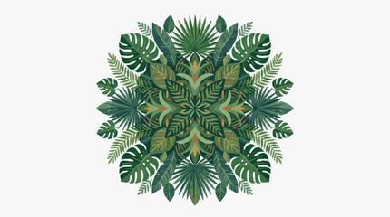 Symmetrical Tropical Leaf Pattern Design. © Muhmd