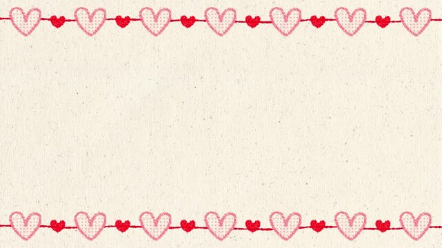 Heart Hand Drawn Border Loop Background