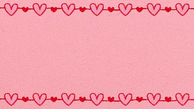 Heart Hand Drawn Border Loop Background